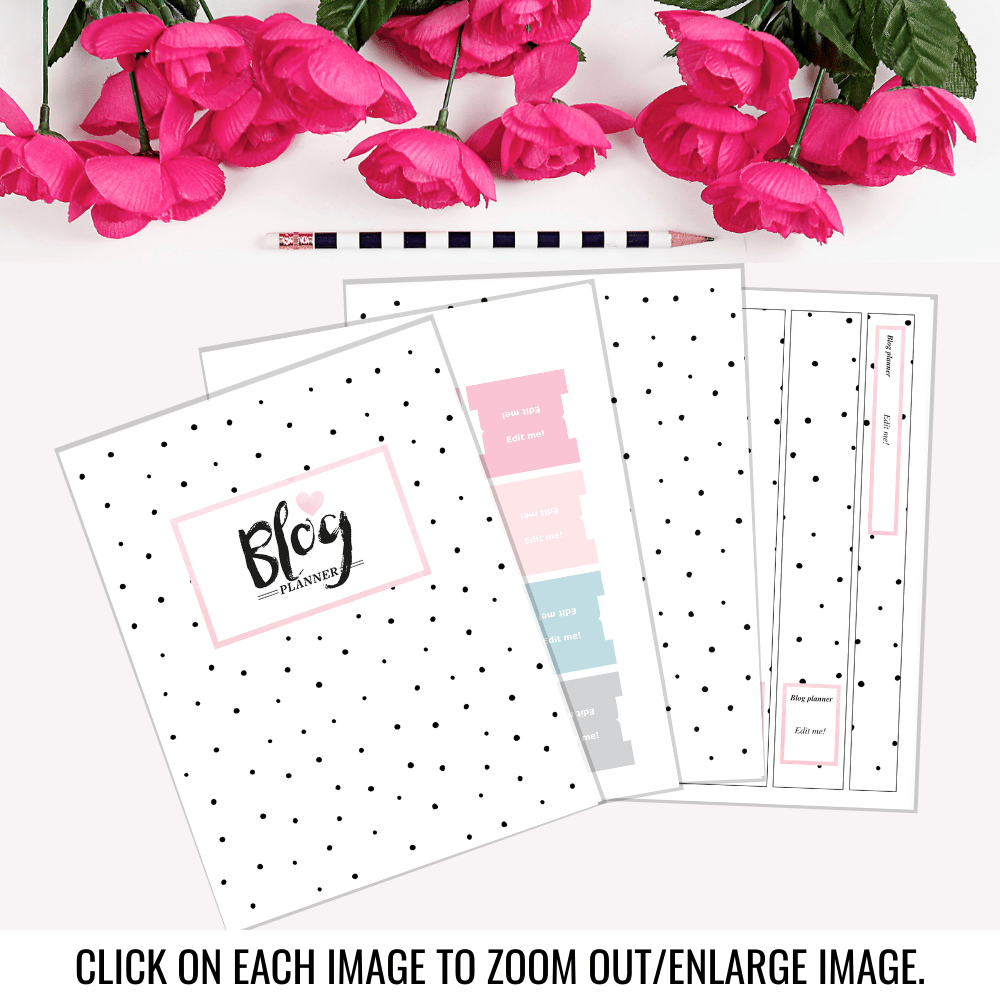 Printable blog planner