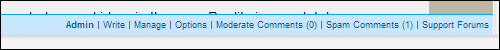Admin Bar Example