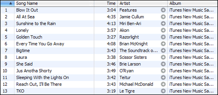 Free iTunes Music Store Sampler Playlist