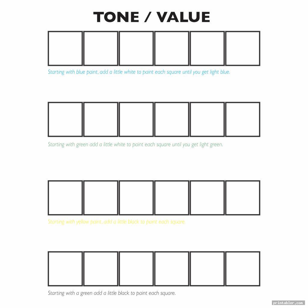 Value scale worksheet printable
