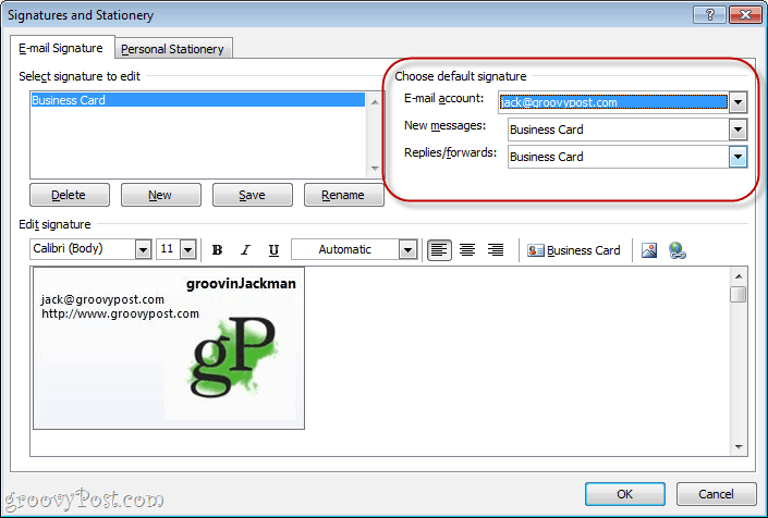 In the new items group, select the contact option. How To Create A Business Card Signature In Outlook 2010