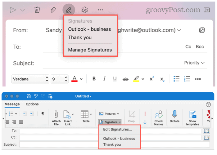 Adding outlook.com email to outlook for mac as a free pop account is easy; How To Set Up And Use Signatures In Microsoft Outlook On Mac