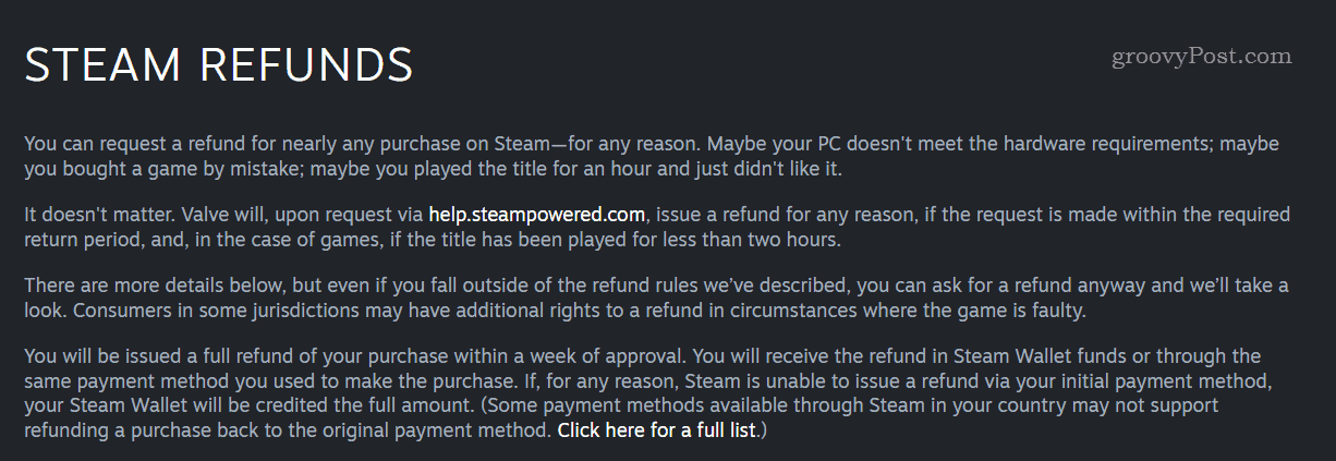 How To Refund A Steam Game Steam Refund Example Policy 