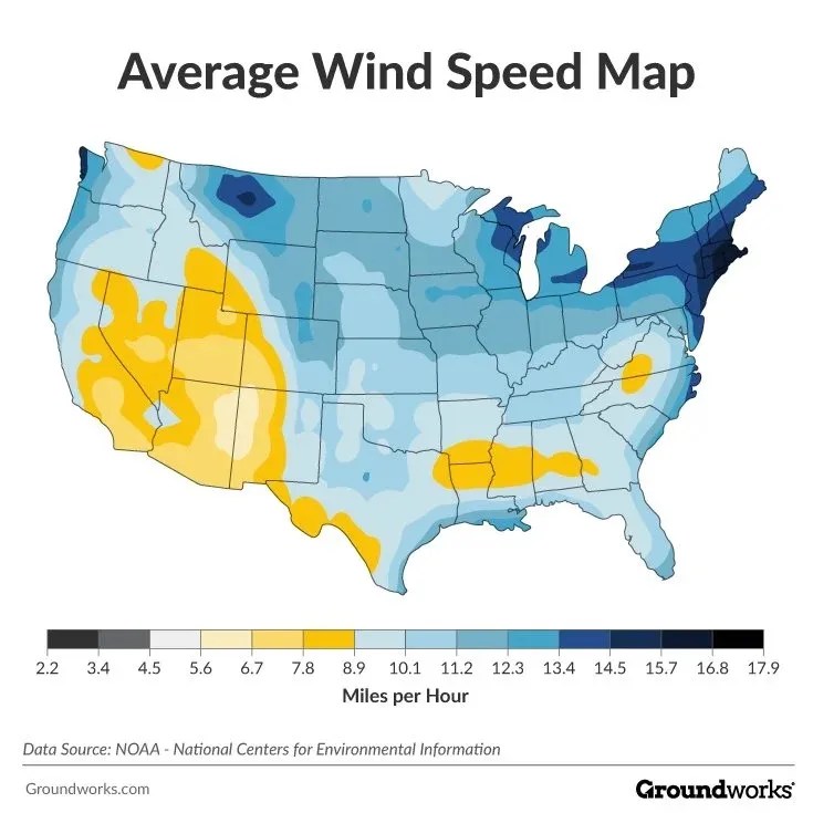 How High Speed Winds Cause Foundation Damage Worst Us Cities For Wind Damage Map 
