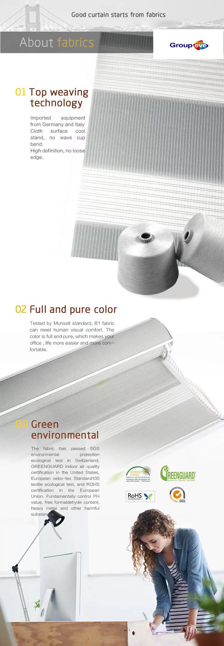 China Ultra-Violet Protection Multicolor Rainbow Zebra Excaecat Fabric  Popular Zebra Roller Fabrica Factory and manufacturers |Groupeve