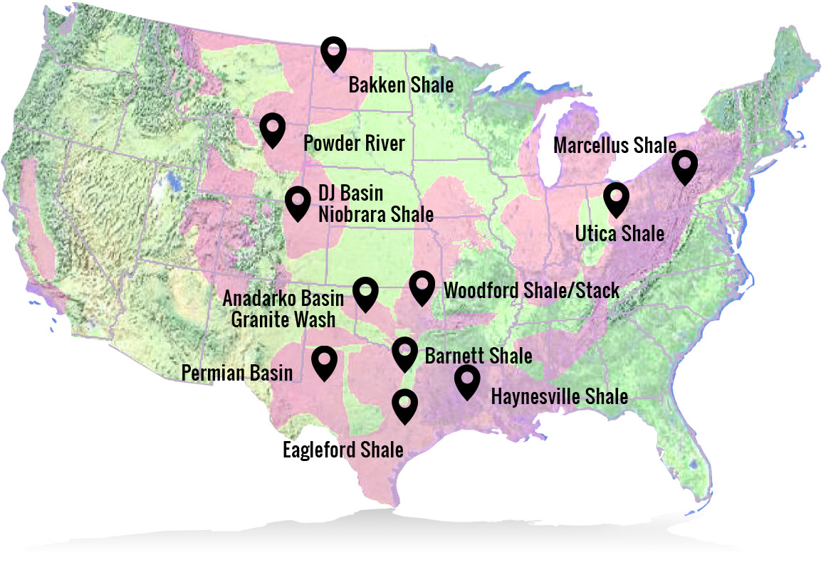 Overview GRP Energy Capital LLC Map Basins US Large 