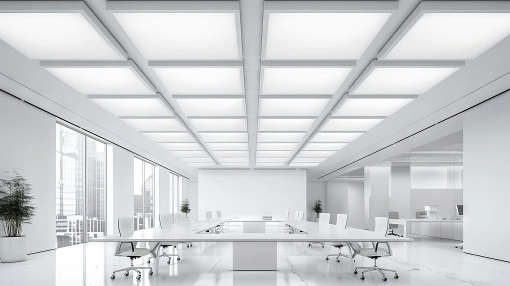 Iluminacion en espacio comercial