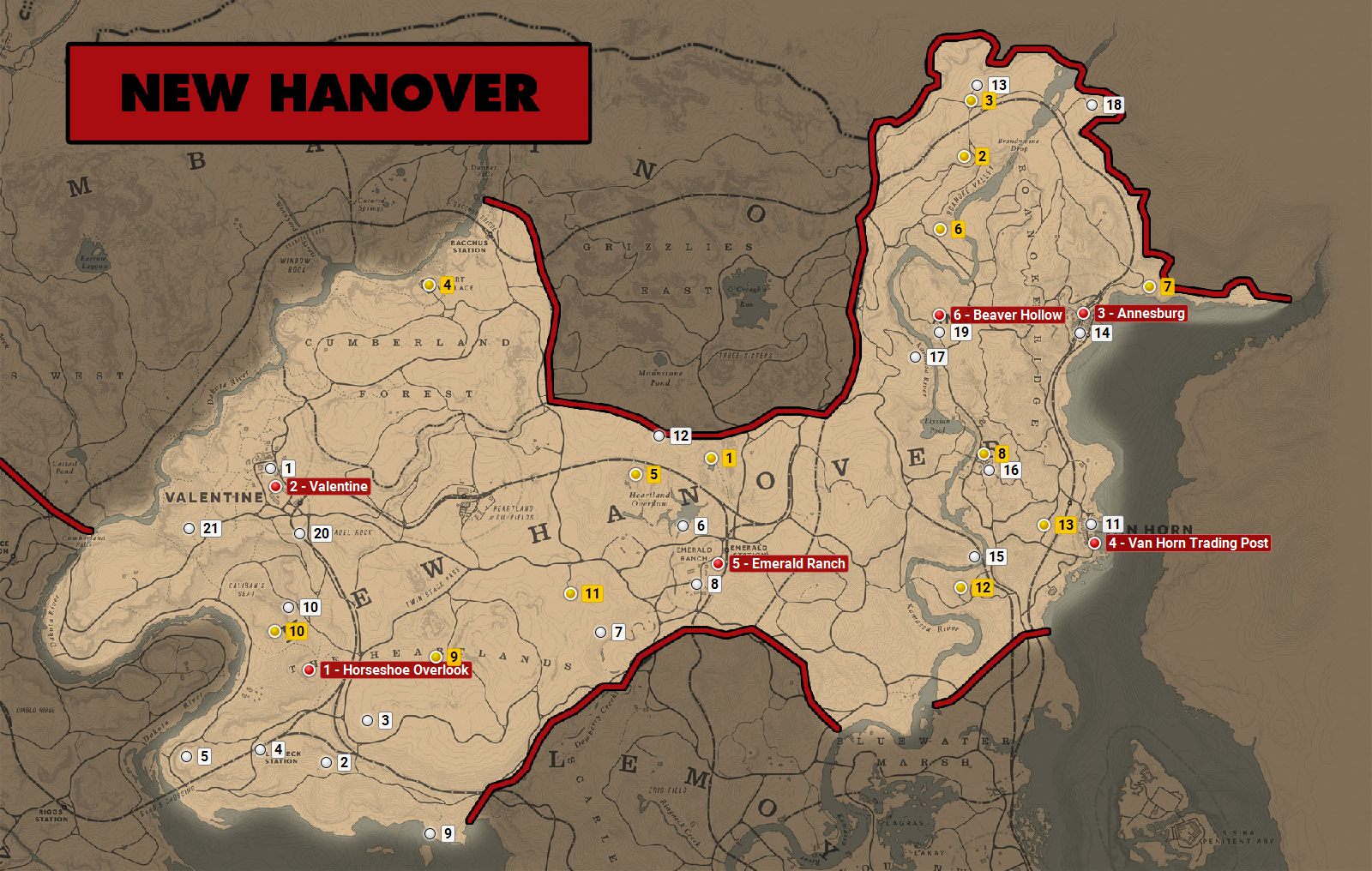 Red Dead Redemption 2 New Hanover Mapa GRYOnline Pl Map 2283 