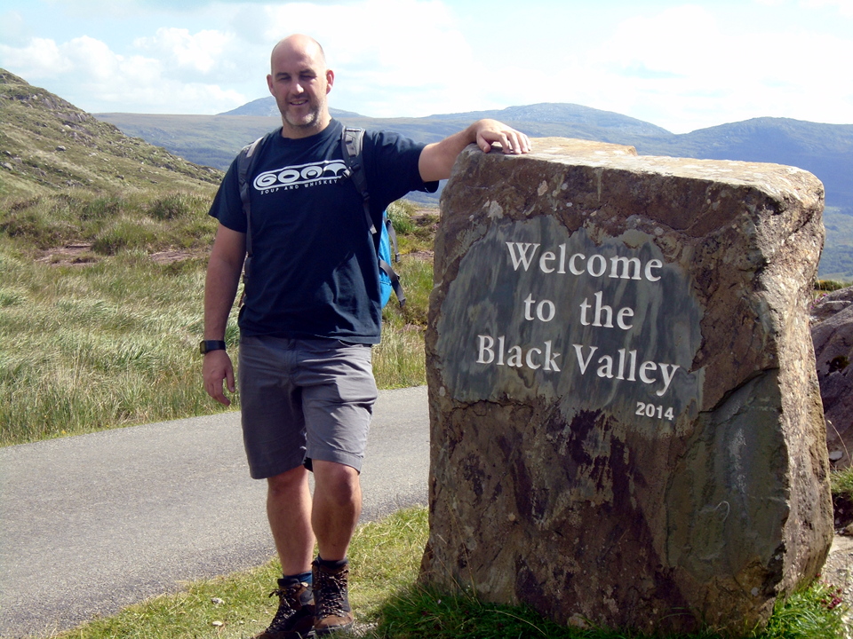 Jon Twynham at the top of the Gap