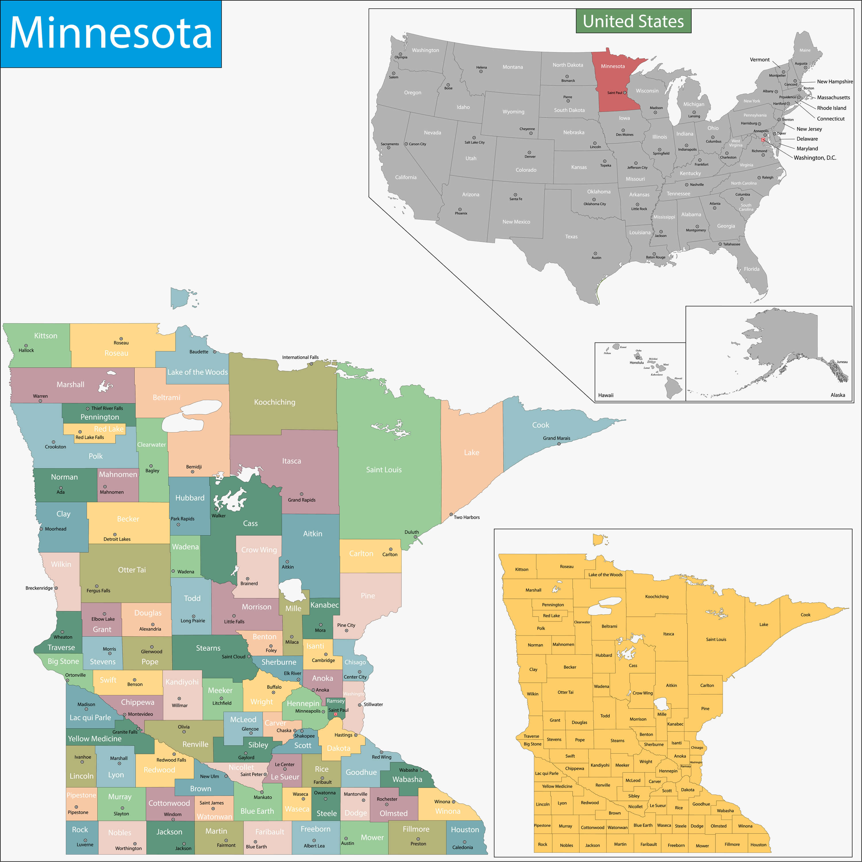Minnesota State Map 2025 Minnesota Highway Map 2023 XFCWK Map Of Minnesota State Us 