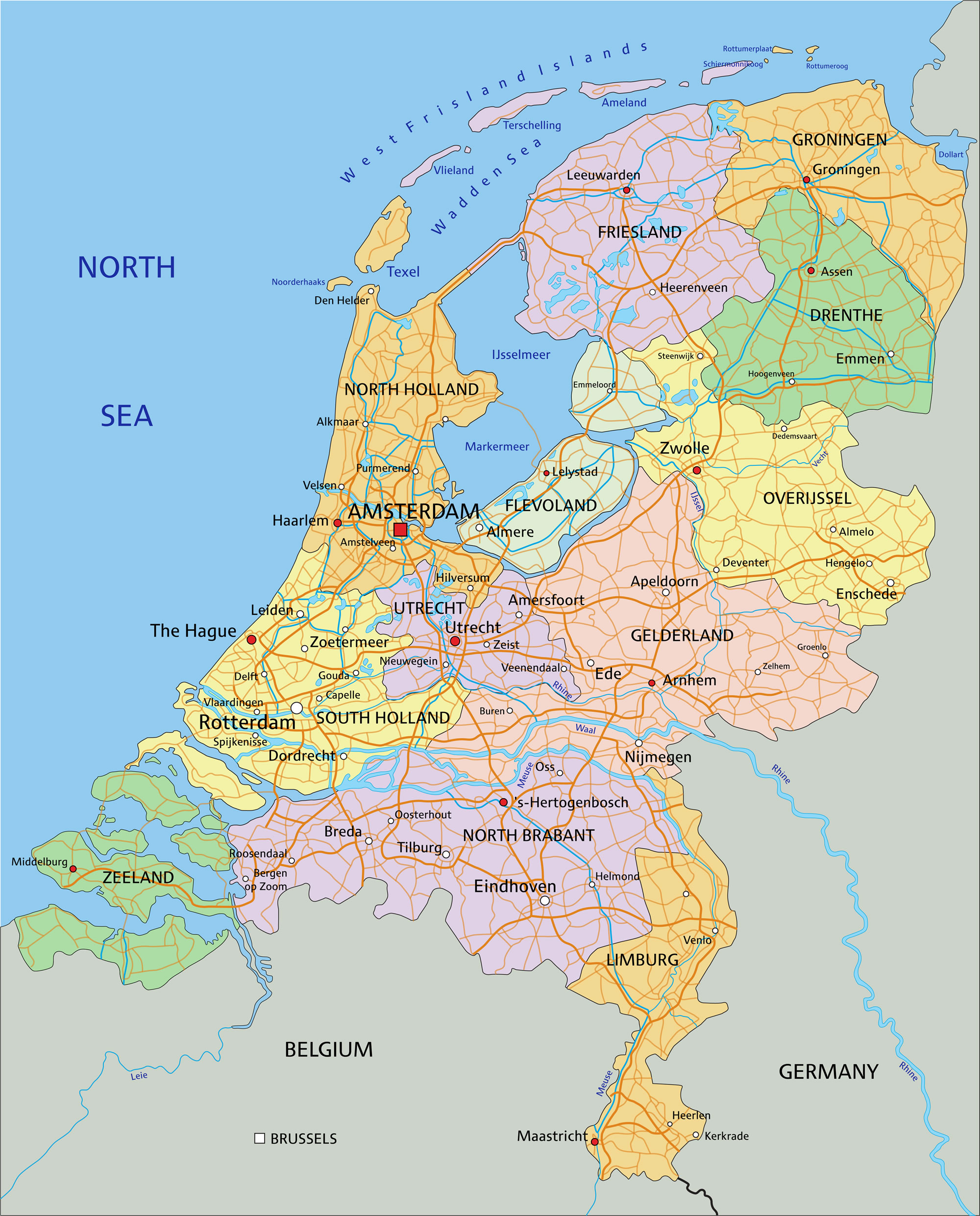 World Map Holland Netherlands Map 
