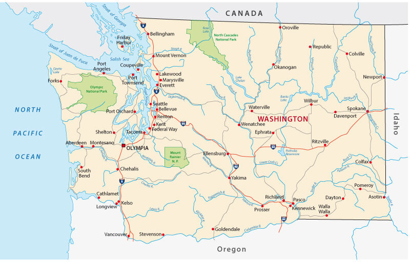 Exploring Washington State Cities What Does A Map Show Washington State Map Us 