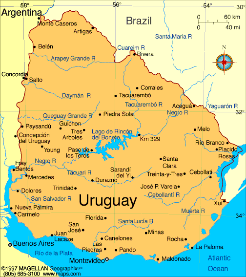 Uruguay Map Uruguay Map 