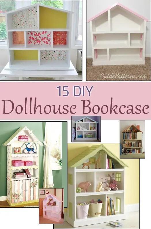 The building concept is modular so you can a. 15 DIY Dollhouse Bookcase Plans | Guide Patterns