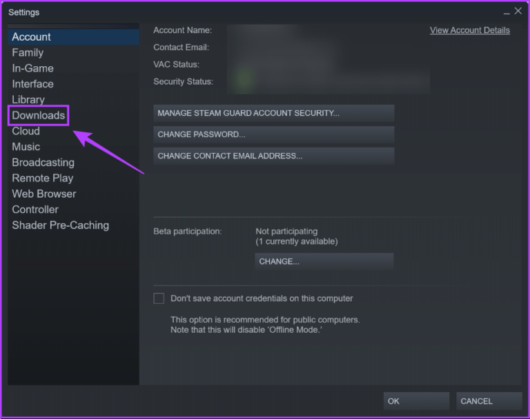 How To Make Steam Downloads Faster In Windows 11 Guiding Tech Click On Downloads 1 768x608 