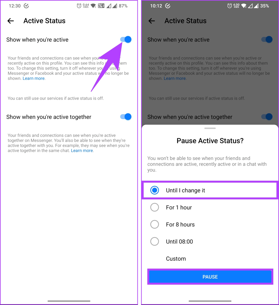 How To Turn Off Active Status On Facebook Guiding Tech How To Turn Off Active Status On Facebook 3 936x1024 