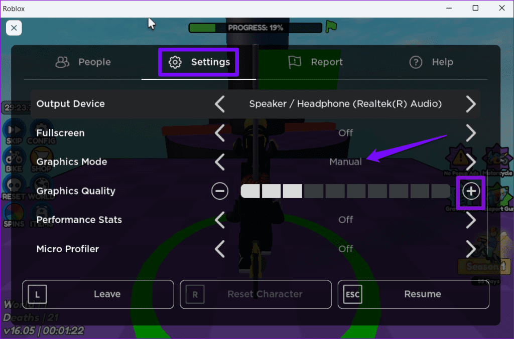 How To Improve Graphics And Increase FPS In Roblox Increase In Game Graphics In Roblox 1024x676 