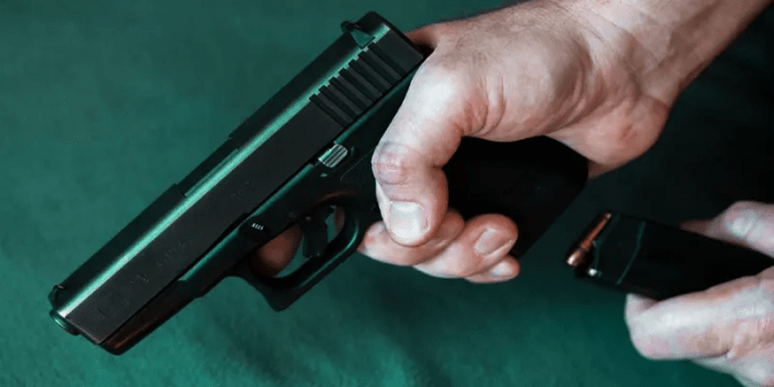 First step to loading and unloading a firearm