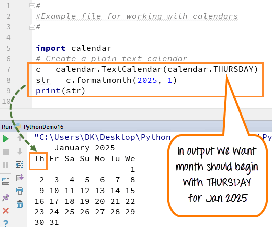 Python Calendar Tutorial With Example
