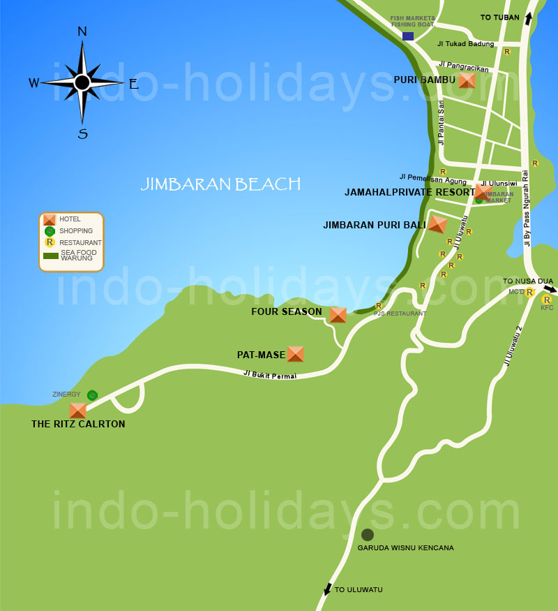 JIMBARAN MAP Jimbaran 