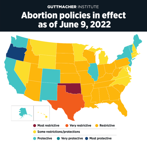 Abortion After Roe New Map Tracks Abortion Policies And 3538 24 