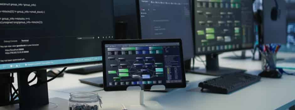 Illustration showing interconnected systems collapsing due to failure in one component, symbolizing cascading effects of system failure