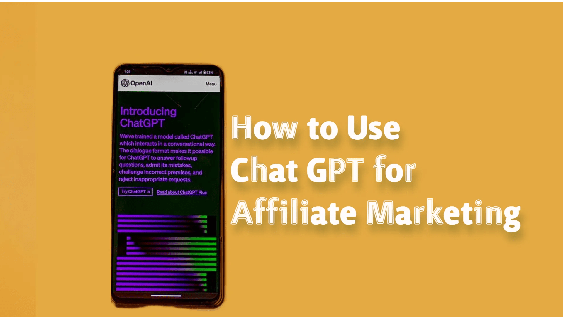 How to Use Chat GPT for Affiliate Marketing