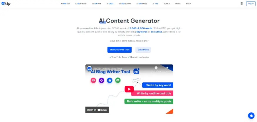AIKTP Best AI Blog Writer Tools 