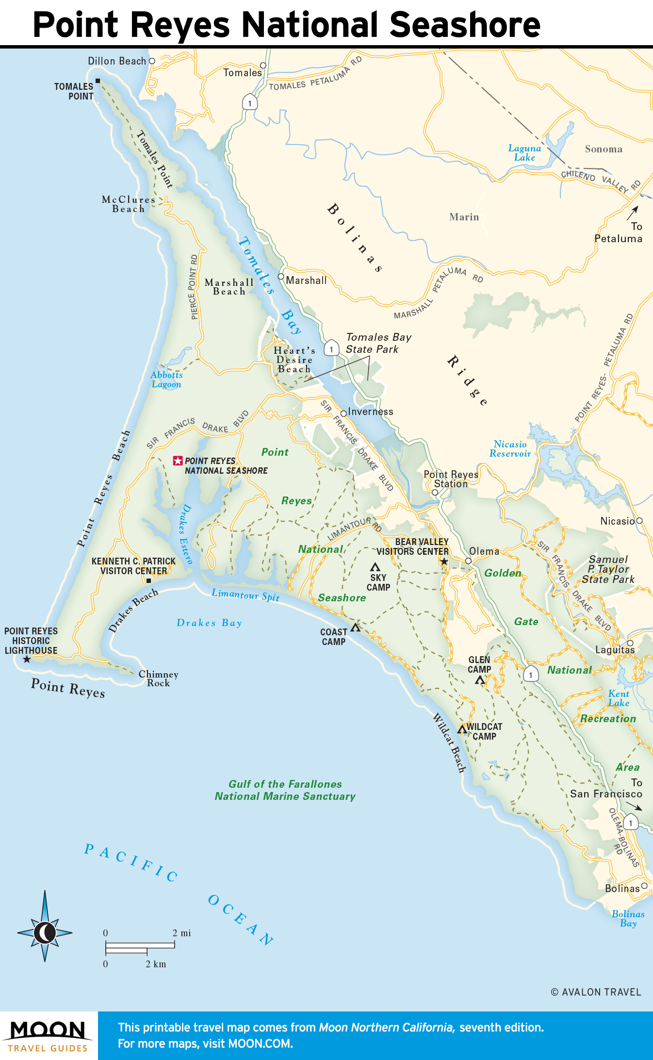 Coastal California Moon Travel Guides 02 04 Pt Reyes NS 