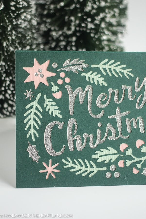 Christmas with cricut is even more personal! 4 Layer Paper Cricut Christmas Card Handmade In The Heartland