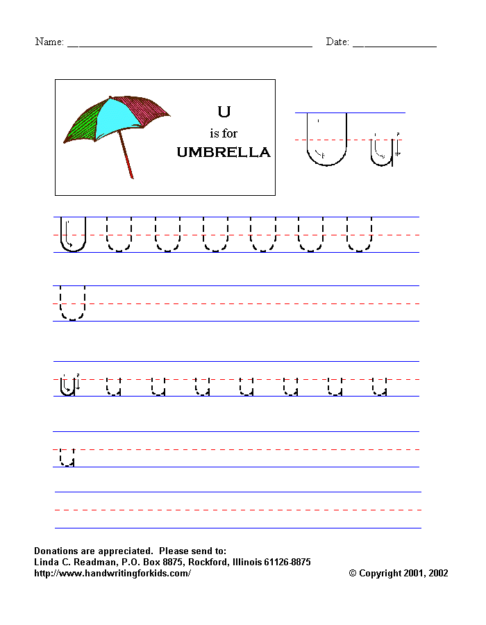 alphabet worksheet