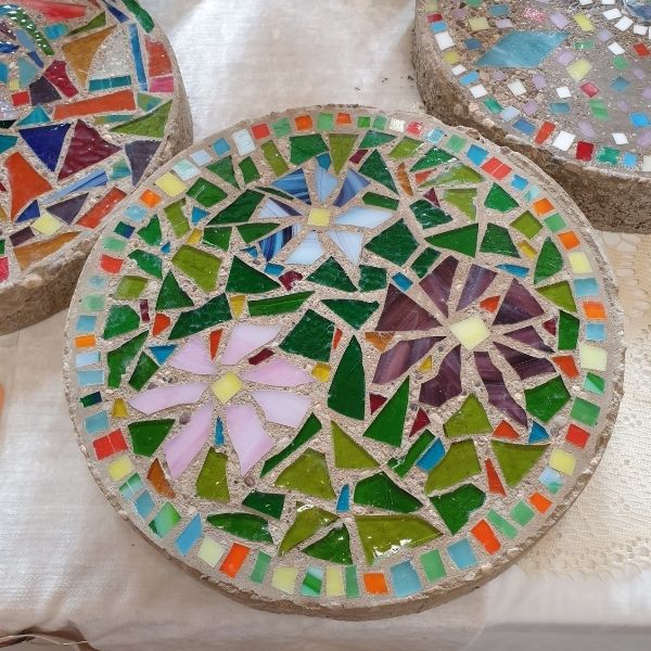 Stained Glass Mosaic Stepping Stone Hanwell Wine Estate
