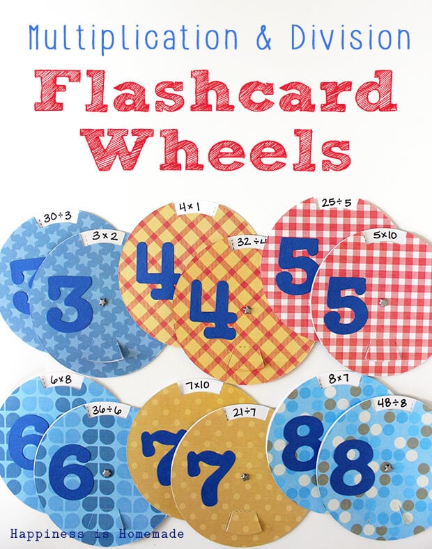 Multiplication Division Flashcard Wheels Happiness Is Homemade
