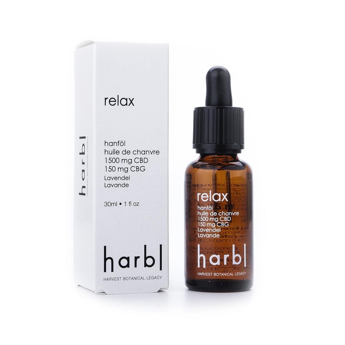 Harbl Relax CBD and CBG oil used to support calm and reduce daily stress