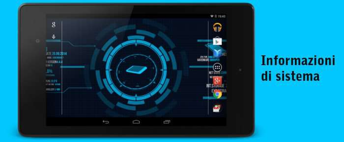 Gratis Scarica immagini Os Monitor E Holo Droid Info Sfondo Animato Con Cpu Ram Batteria ultima saluti