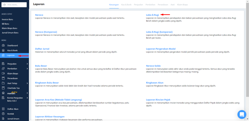Cari dan klik profit & loss [ . Cara Analisis Laporan Laba Rugi Dengan Praktis