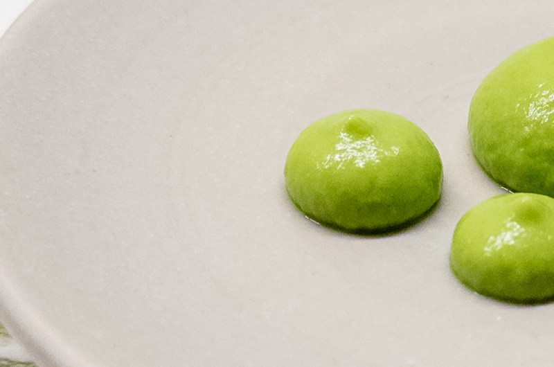 Crème van doperwten