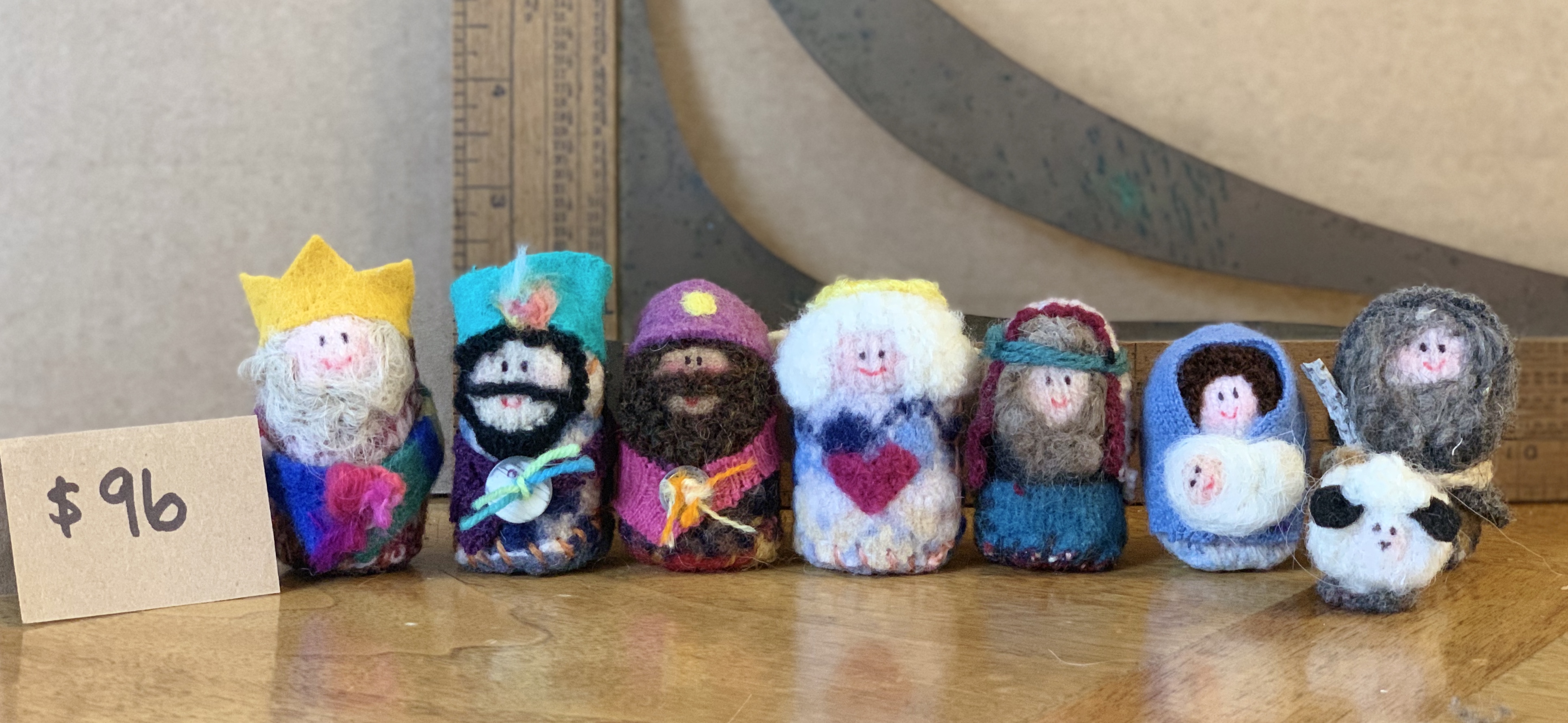 Handmade Felted Nativity 8 piece Set PreOrder hart of the mountain