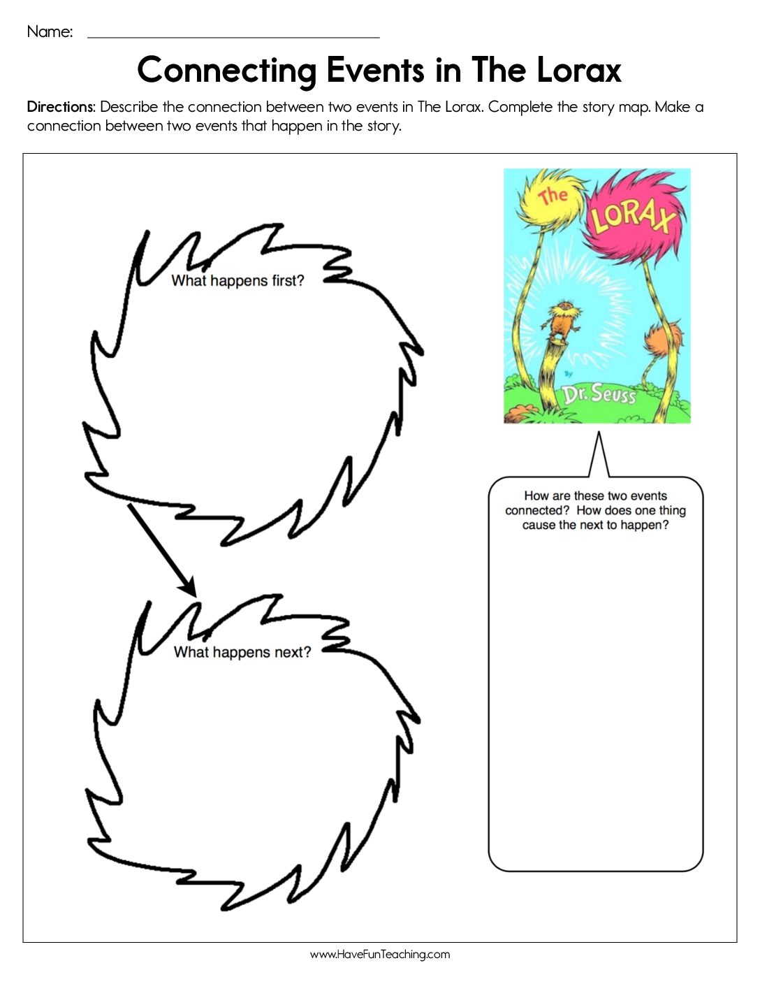 33 the lorax by dr seuss worksheet
