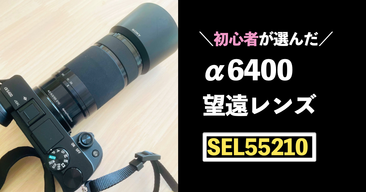 SONYa6400とSEL55210セット 取りつく