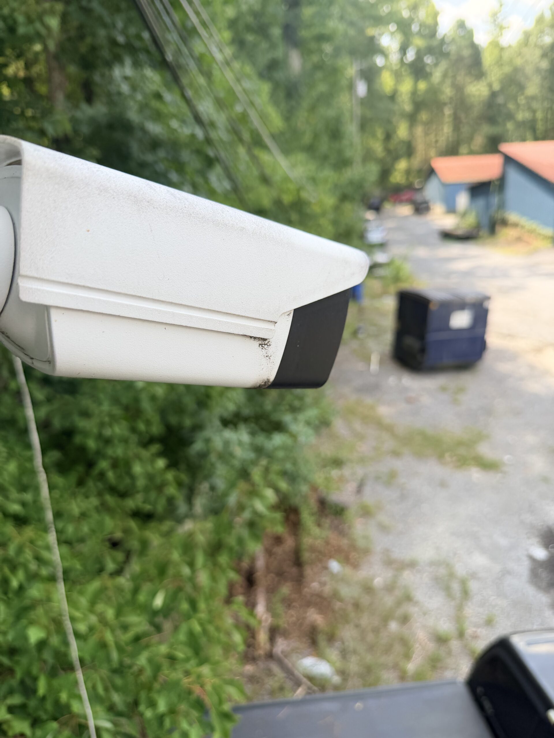 Outdoor bullet camera installed by Hello Cameras