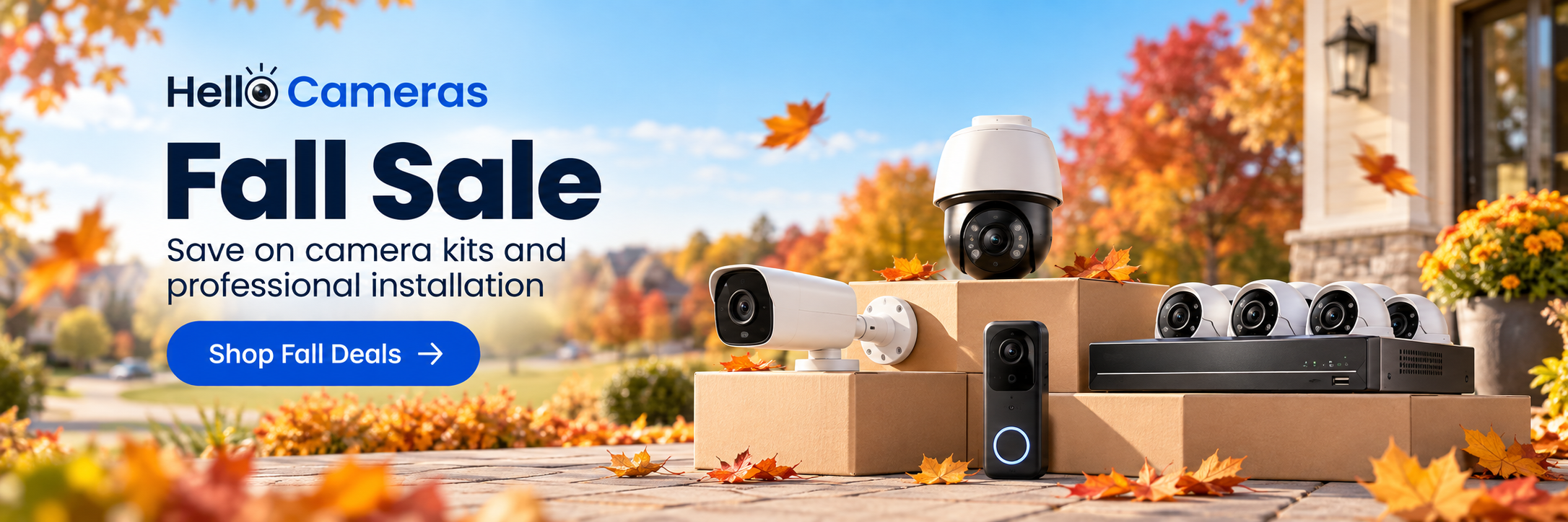 Hello Cameras Fall Sale: security camera kits and professional installation