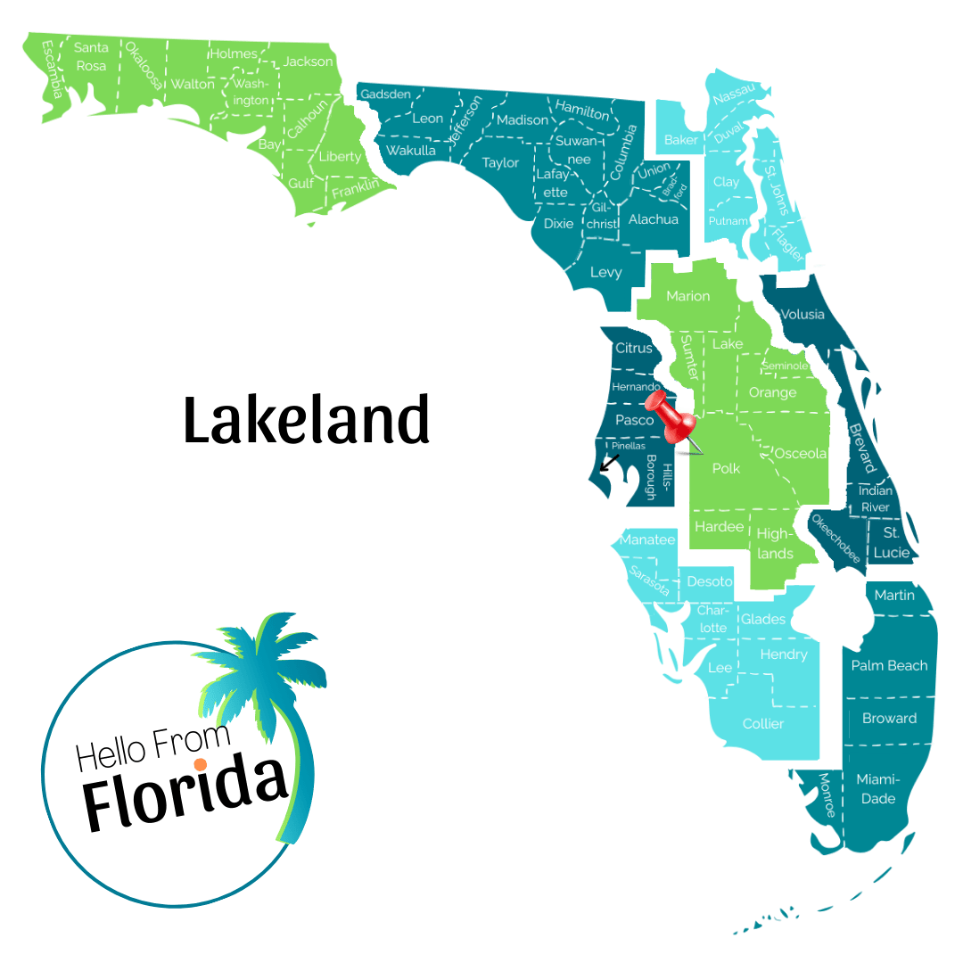 Lakeland Hello From Florida Lakeland Map 