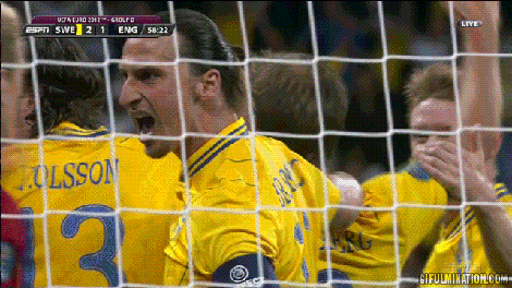 Sweden's Zlatan Ibrahimović trash talks English goalkeeper Joe Hart at Euro 2012.
