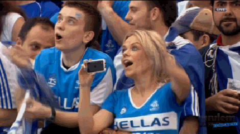 The camera cannot get enough of this hot Greece fan at Euro 2012.