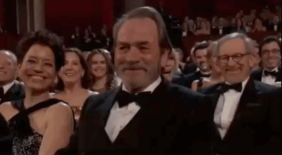 Tommy Lee Jones laughing at the Oscars.