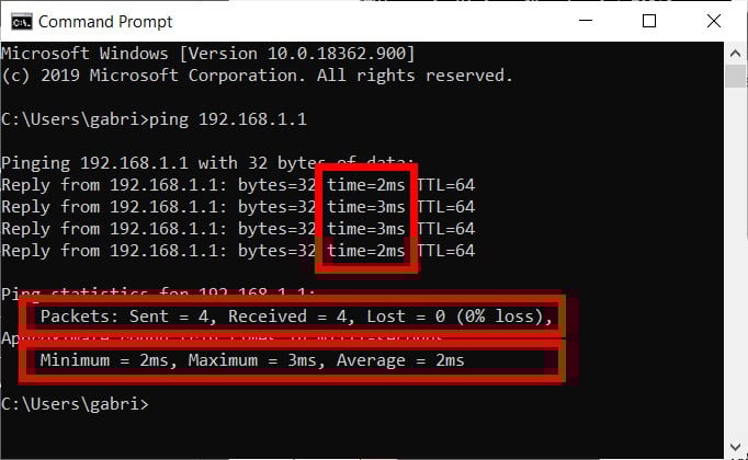 How to read your ping test results