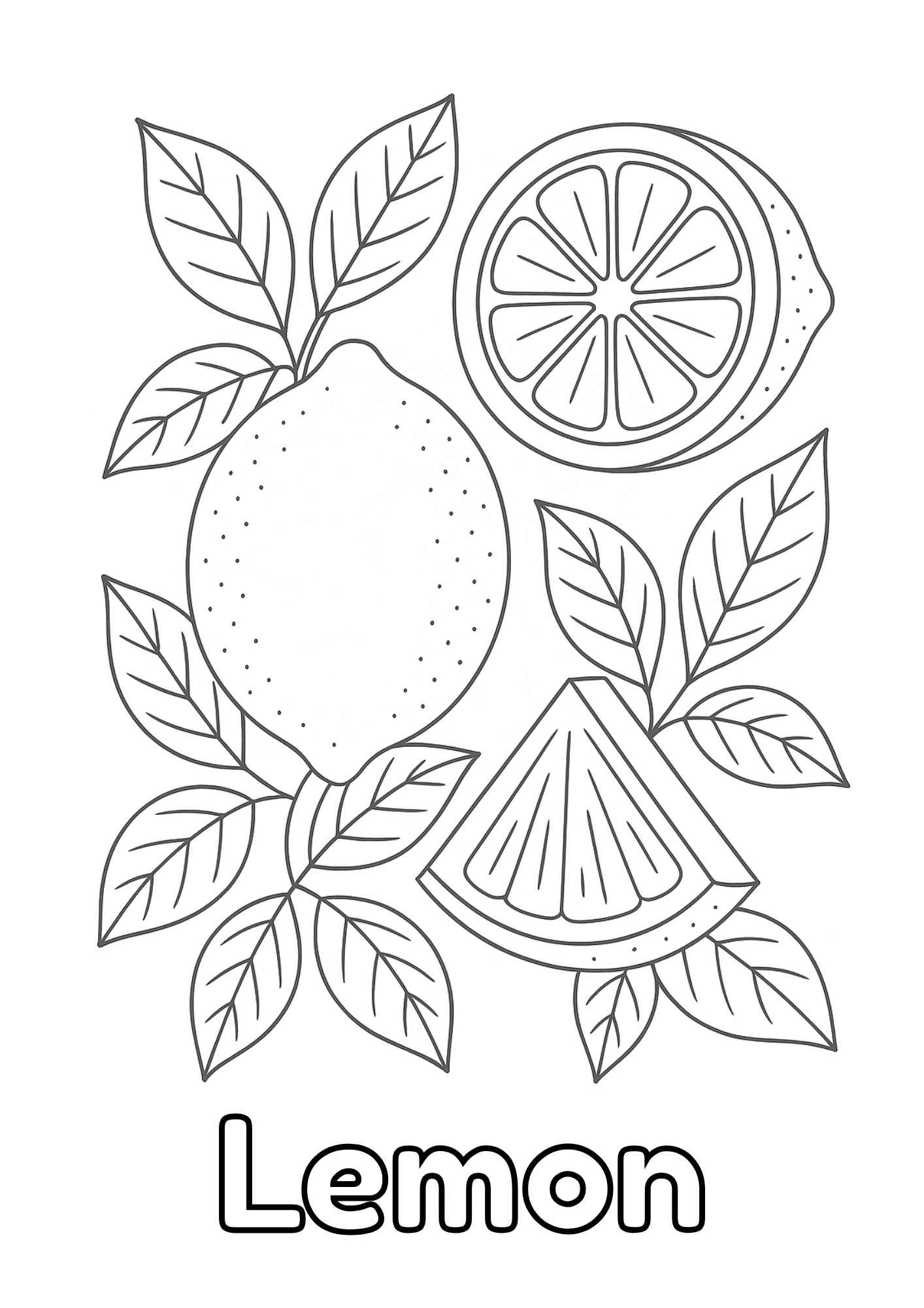 Free Lemon Colouring Worksheet for Kids