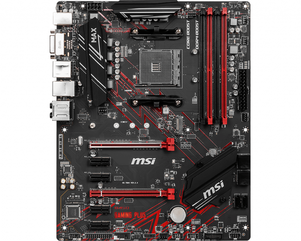 MSI B450 GAMING PLUS MAX AM4 AMD B450 SATA 6Gb S ATX AMD Motherboard B450 GAMING PLUS MAX 2 