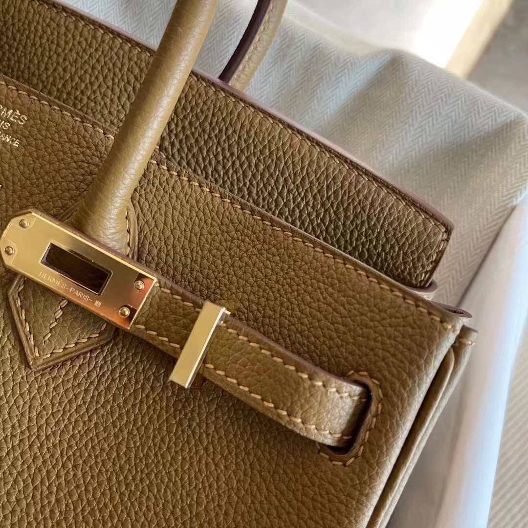 エルメス バーキン25 ブロンズドレ トゴ ゴールド金具【N品】 - 画像 (7)